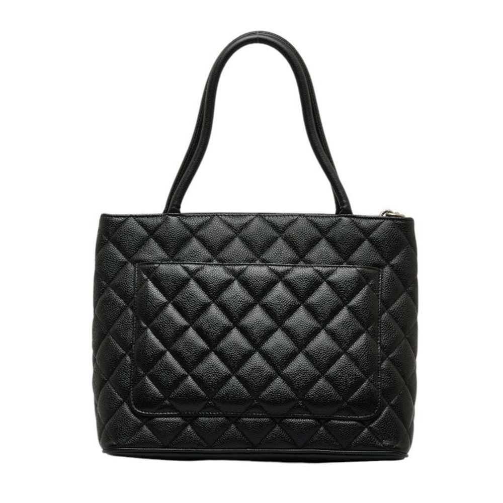 Chanel Medaillon Black Leather Tote Bag (Pre-Owned) - Picture 2 of 10
